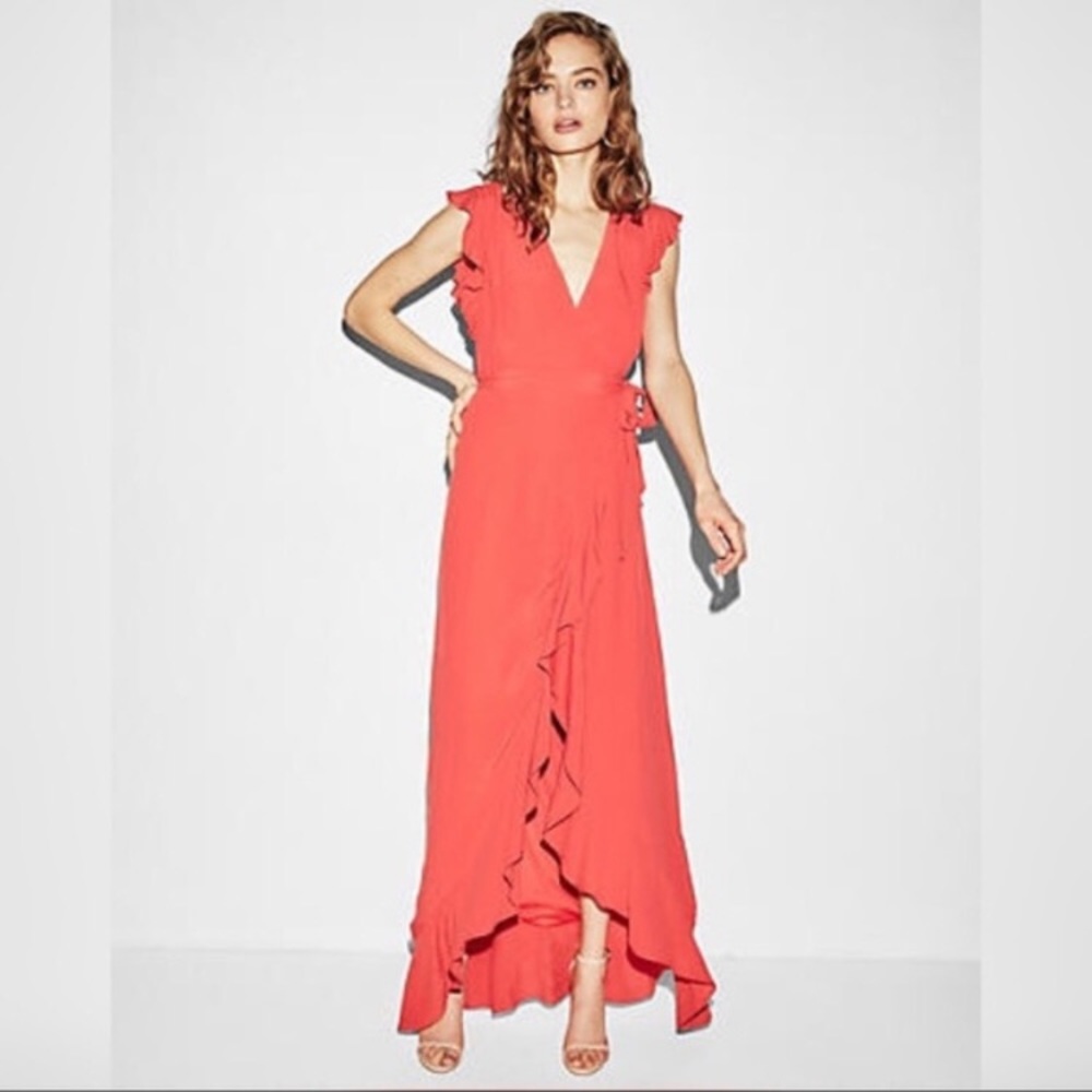 EXPRESS wrap dress maxi wedding